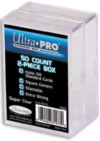 Card Storage Box - 2Pce Plastic 50ct 2Pk