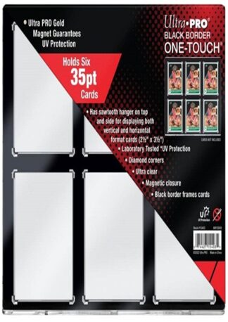 One Touch - 6 Card - Black Border 35pt w/Magnetic Closure