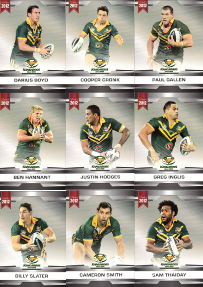 2012 NRL Limited Edition Common Team Set 01-12 Australian Kangaroos