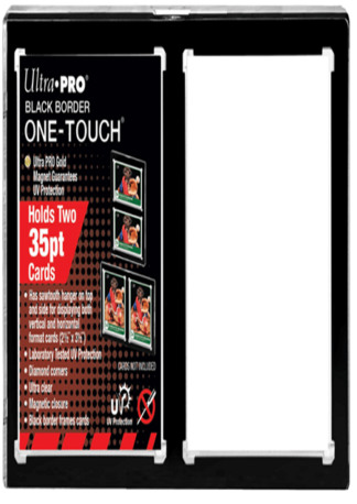 One Touch - 2 Card - Black Border 35pt w/Magnetic Closure