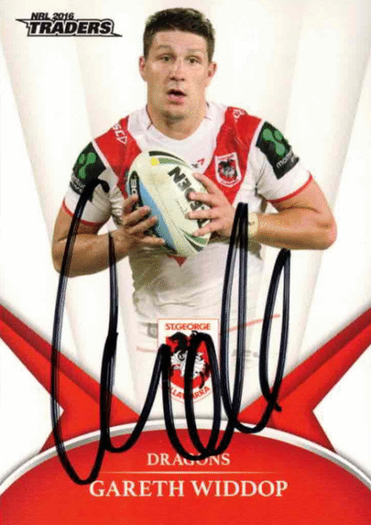 In Person Signature - 2016 Traders #130/161 - Gareth Widdop - Dragons ...