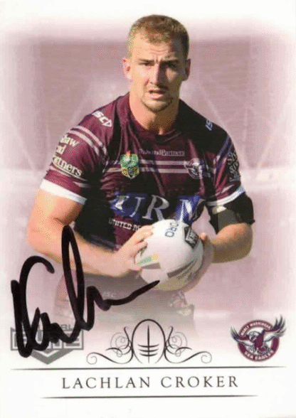 In Person Signature - 2018 Elite #53/160 - Lachlan Croker - Sea-Eagles ...