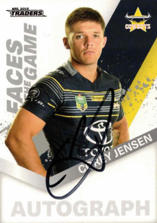 In Person Signature - 2018 Traders #FG35/FG64 - Corey Jensen - North Queensland Cowboys